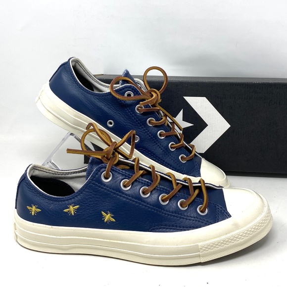 Converse Shoes - Converse Chuck 70 Low Top Leather Blue Women's Size Sneakers Custom 165507C-ENG